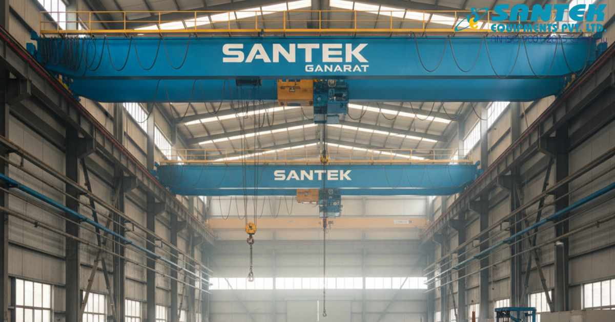 Discover high-quality EOT cranes from Santek, a leading manufacturer in India. Efficient, safe, and durable solutions for industrial lifting needs. Contact us today!