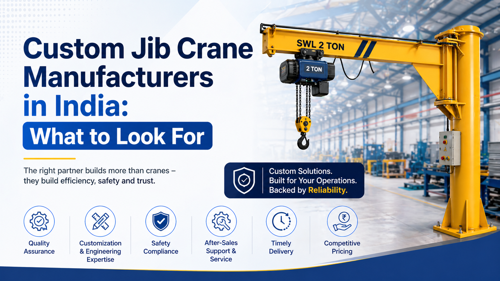 Custom Jib Crane Manufacturers in India: What to Look For