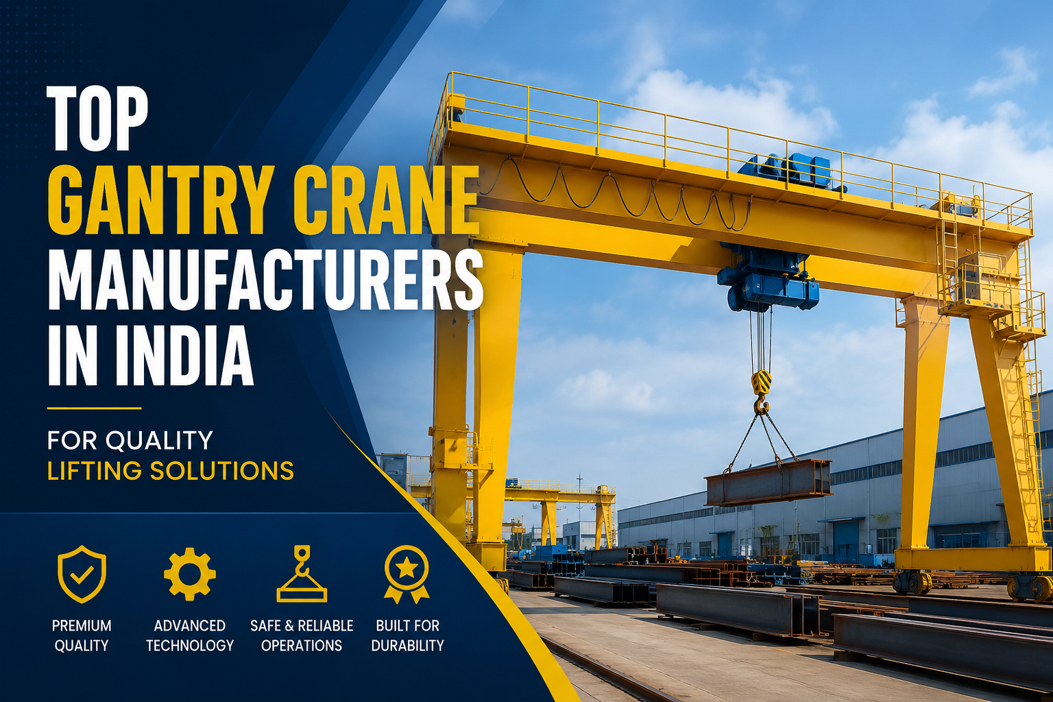 Top Gantry Crane Manufacturers in India for Quality Lifting Solutions