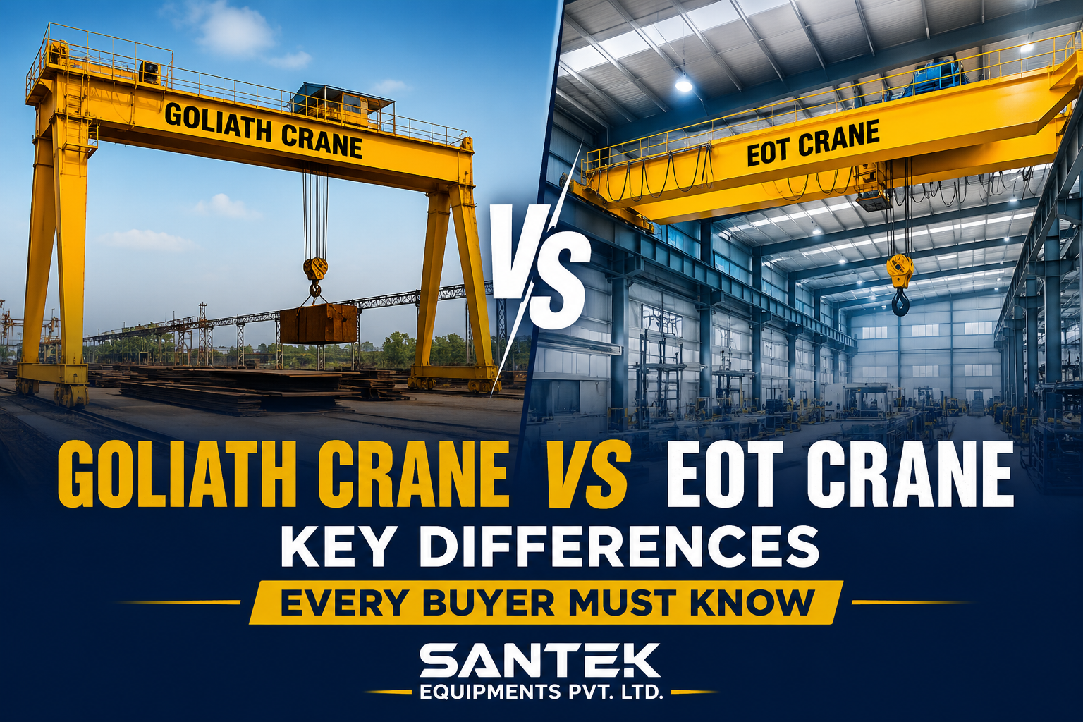 Goliath Crane vs EOT Crane: Key Differences Every Buyer Must Know