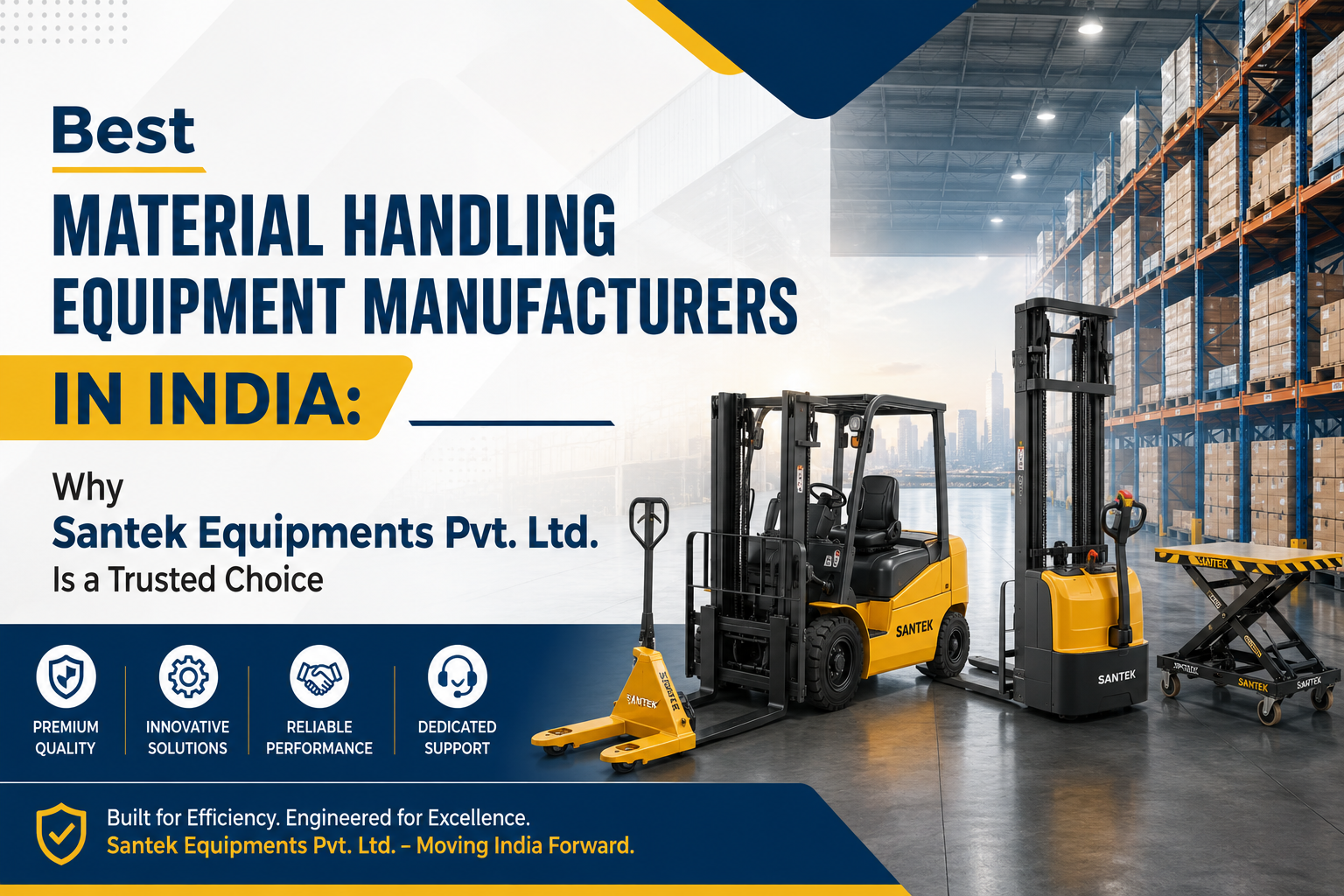 Best Material Handling Equipment Manufacturers in India: Why Santek Equipments Pvt. Ltd. Is a Trusted Choice