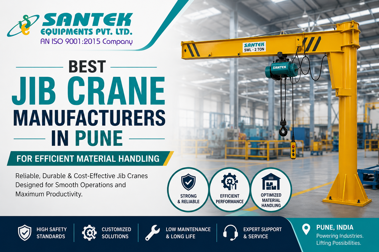 Best Jib Crane Manufacturers in Pune for Efficient Material Handling